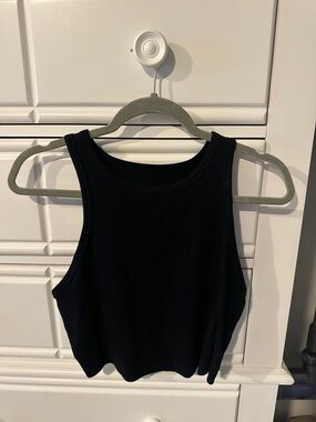 wild fable Black Ribbed Tank Top